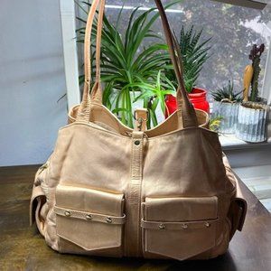 Botkier Metallic Pearl Pink Blush Leather Bag  RARE